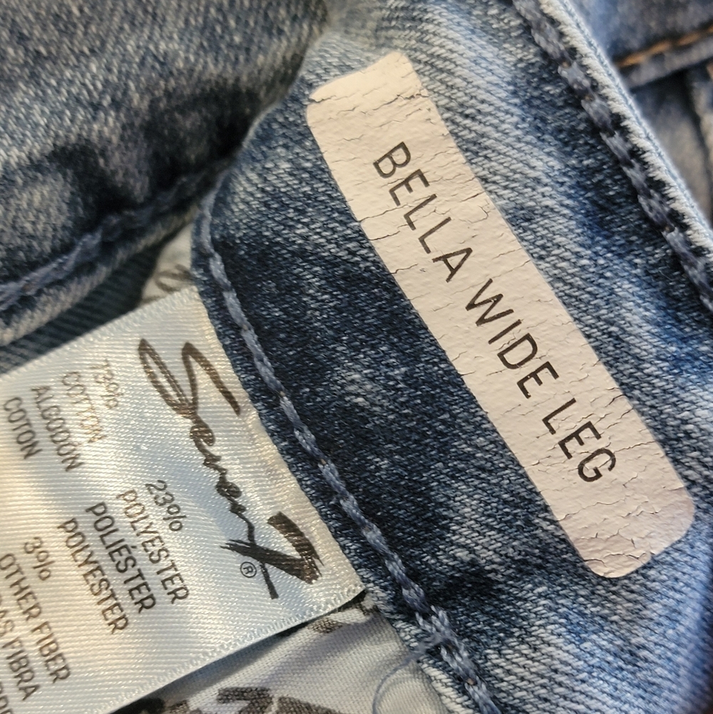 Seven7 Bella Wide Leg Jeans - Light Blue Denim